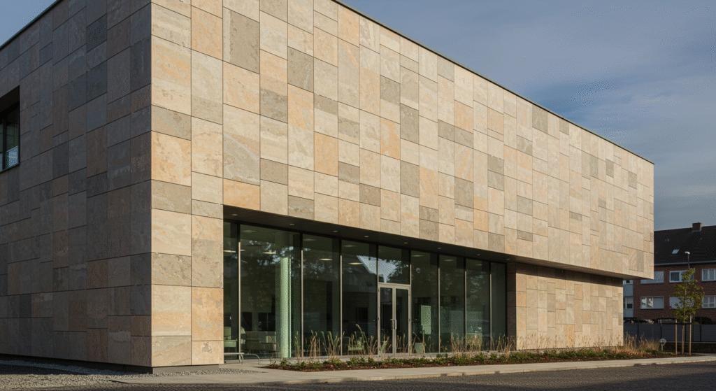 Pose de revêtement de façade