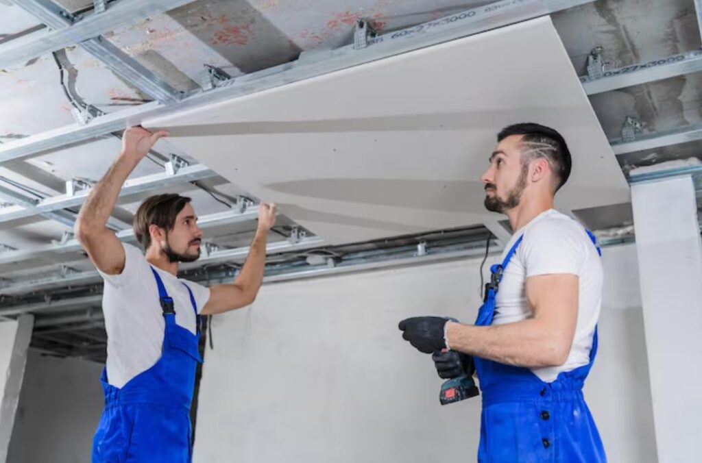 Pose de faux plafond