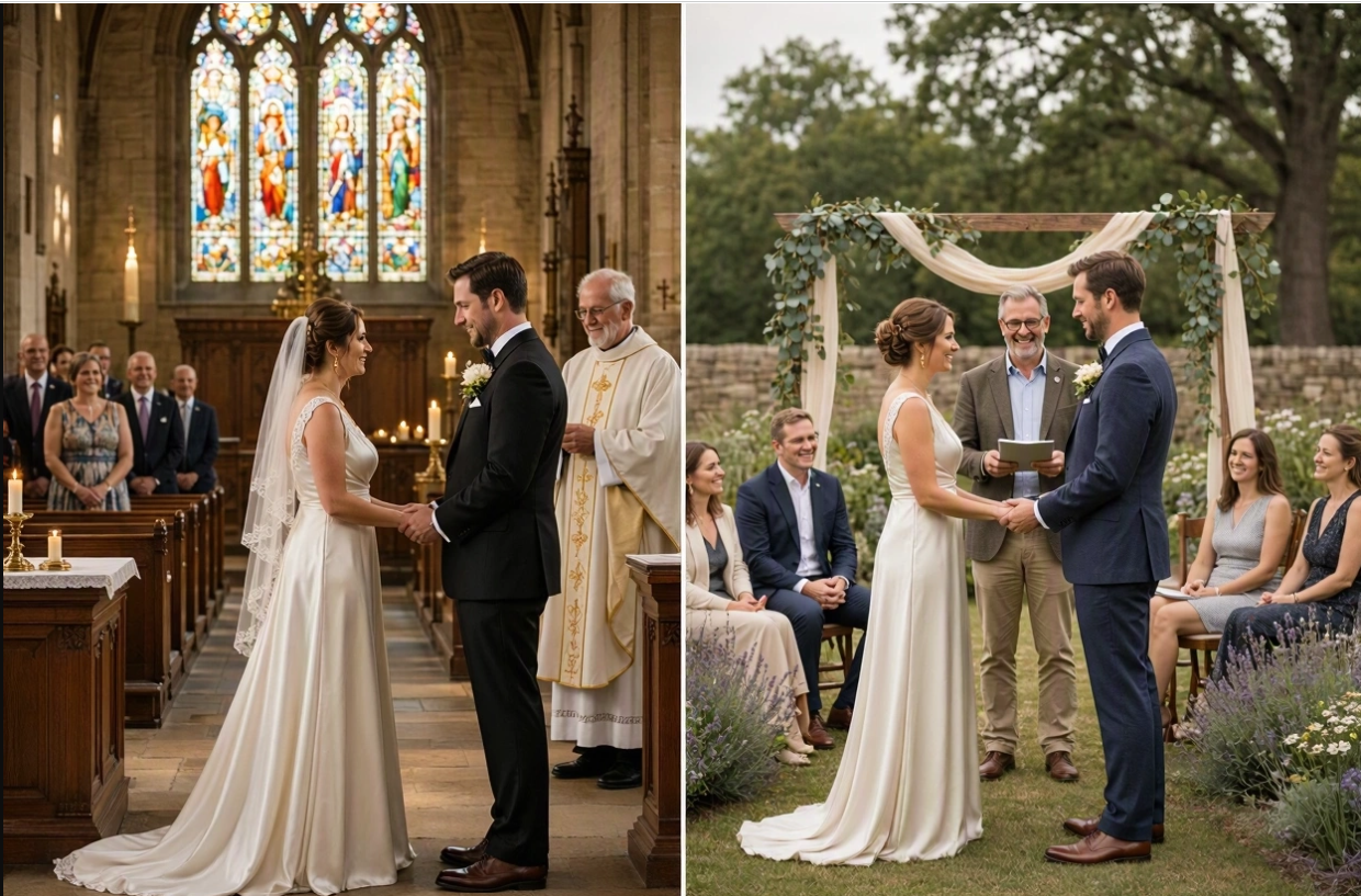 Vœux de mariage traditionnels religieux vs vœux personnels laïques